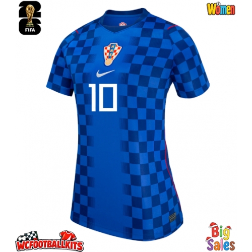 Croatia Luka Modric #10 Replica Away Stadium Shirt for Women World Cup 2026 Short Sleeve
